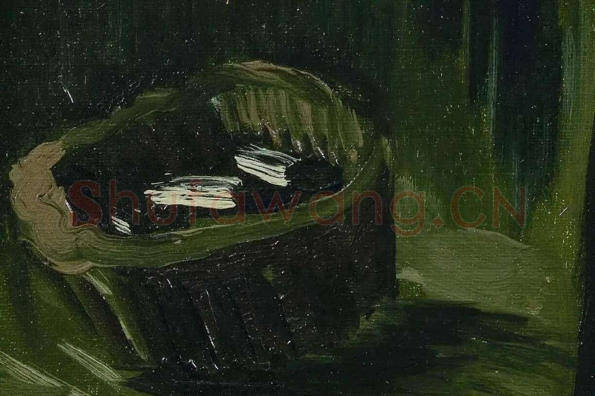 梵高油画《绕线机》局部 (2)
