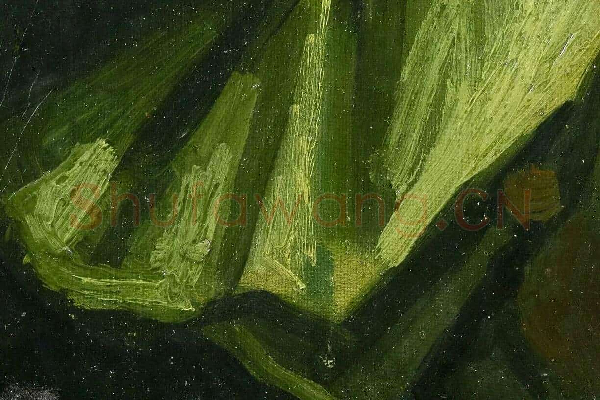 梵高油画头像《一个中年农妇的头像》局部 (4)