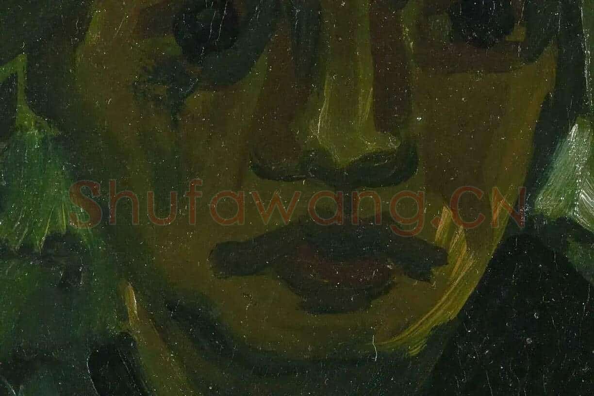 梵高油画头像《窗前的妇女头像》局部 (1)