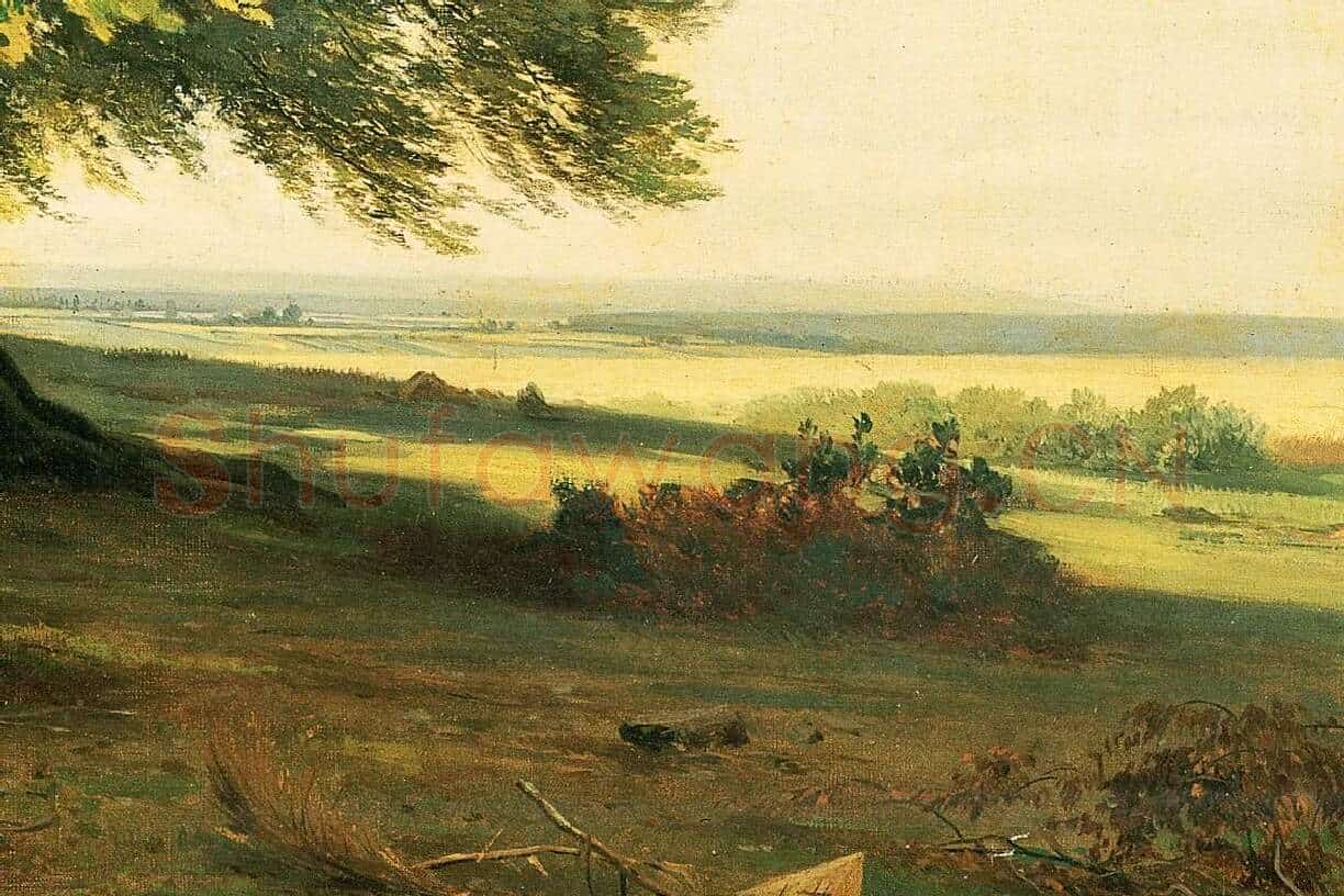 希施金油画风景作品《条顿堡森林的大树》局部 (9)