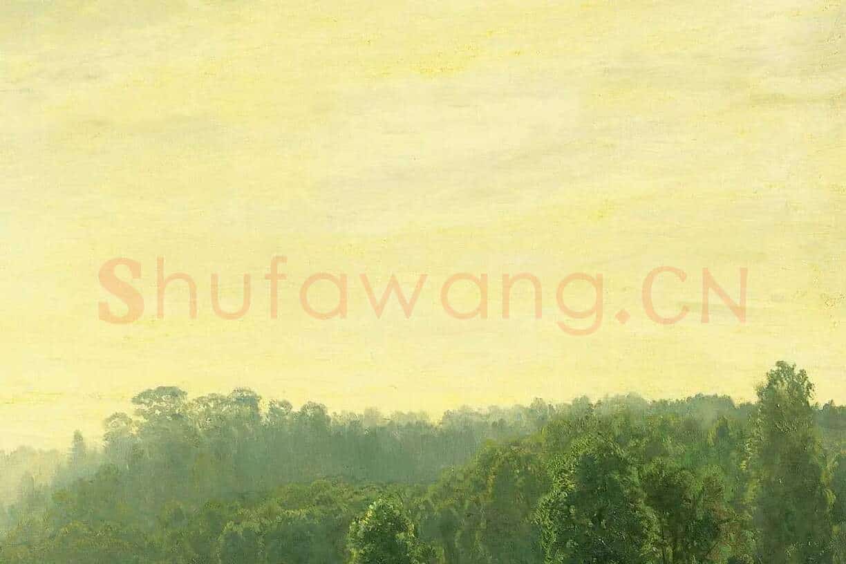 希施金风景画《雾蒙蒙的早晨》局部 (3)