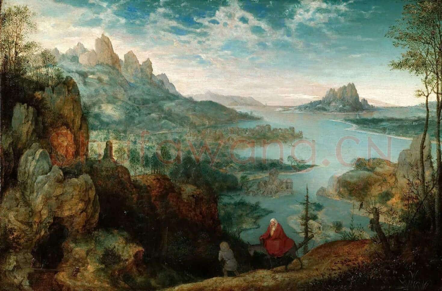 彼得·勃鲁盖尔作品《逃往埃及的风景》