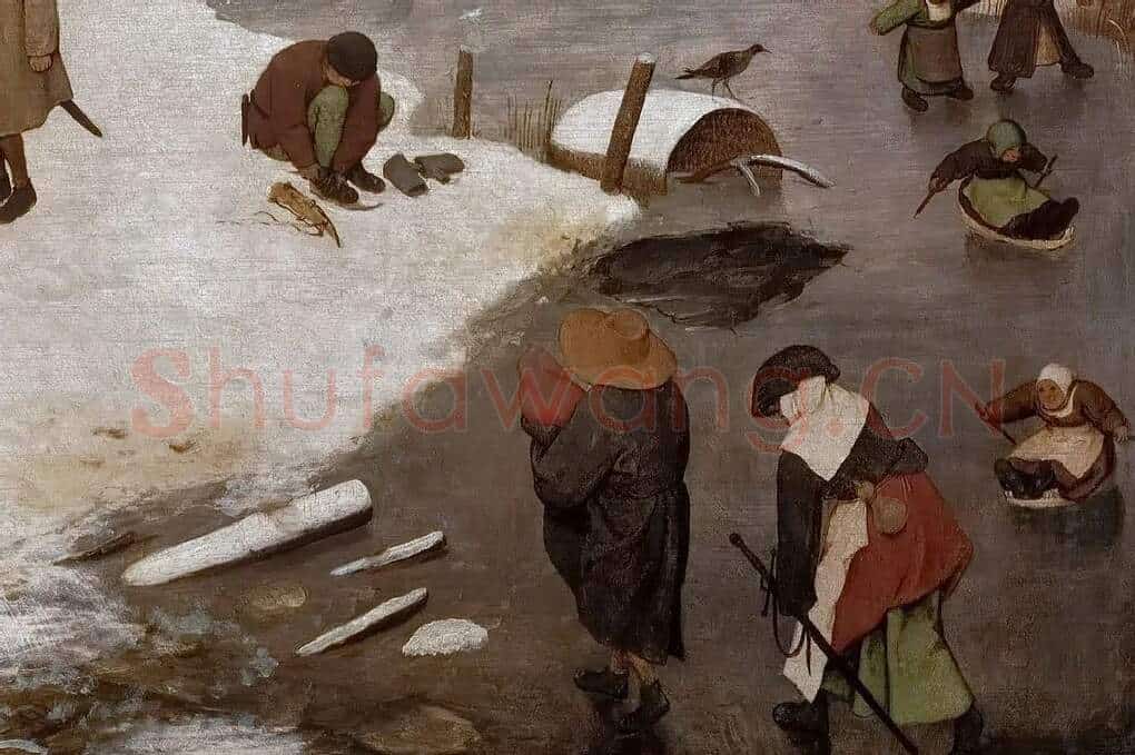 彼得·勃鲁盖尔油画作品《伯利恒人口普查》局部 (4)