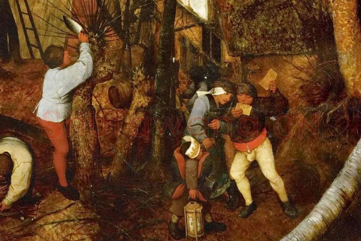彼得·勃鲁盖尔作品《阴暗的一天》局部 (1)