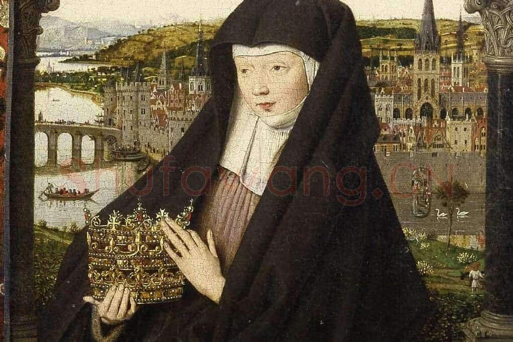 扬·凡·艾克作品《圣母子与供奉者》局部 (4)