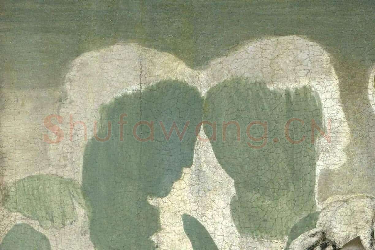 米开朗基罗作品《圣母子与圣约翰和天使》局部 (3)