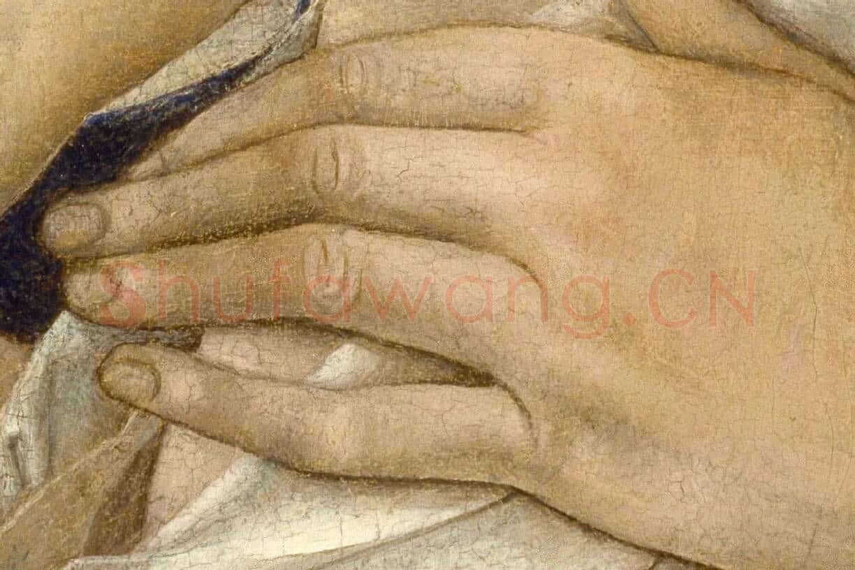 维登宗教人物画《圣母与圣子》局部 (5)