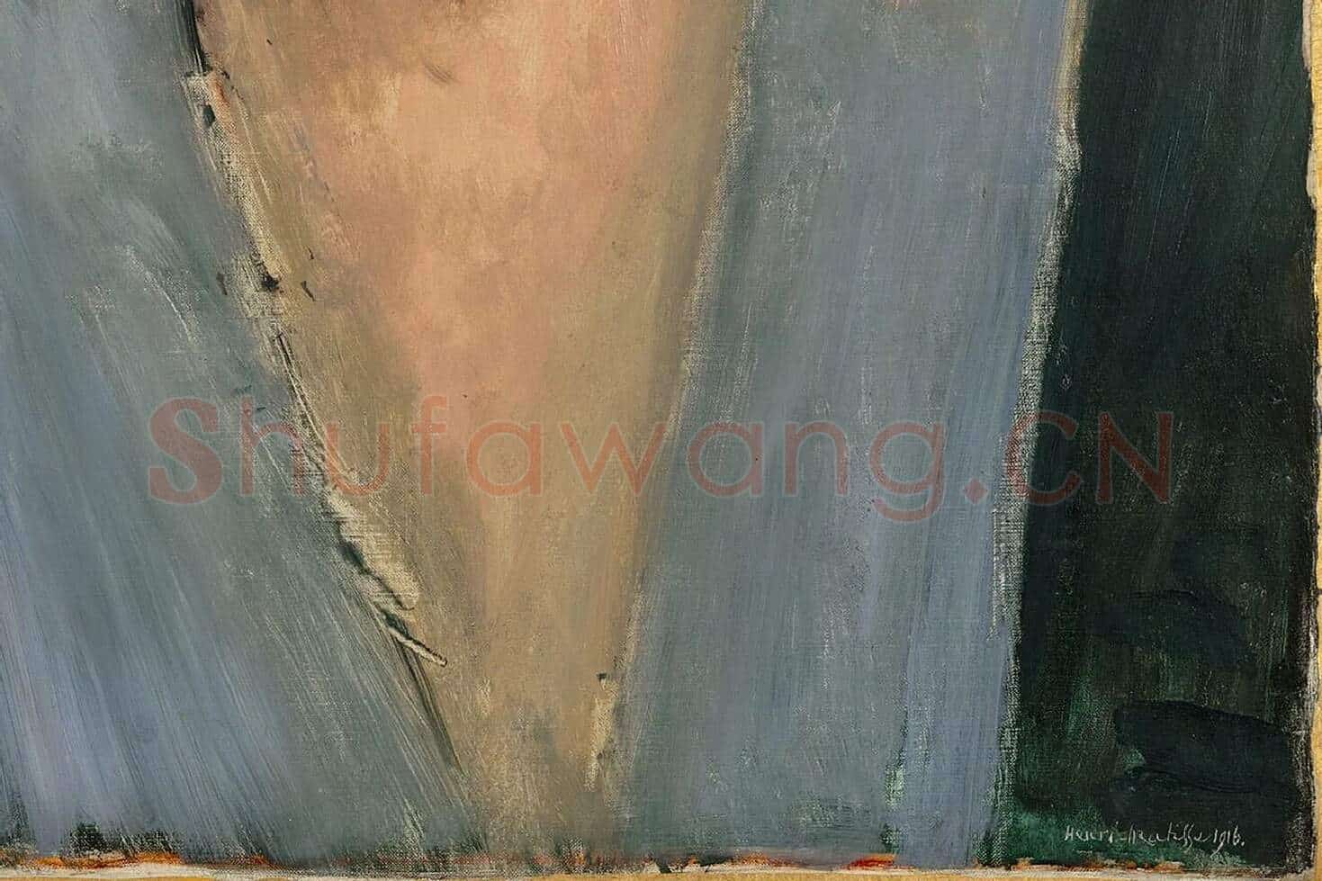 马蒂斯作品《莎拉·斯坦》局部 (2)