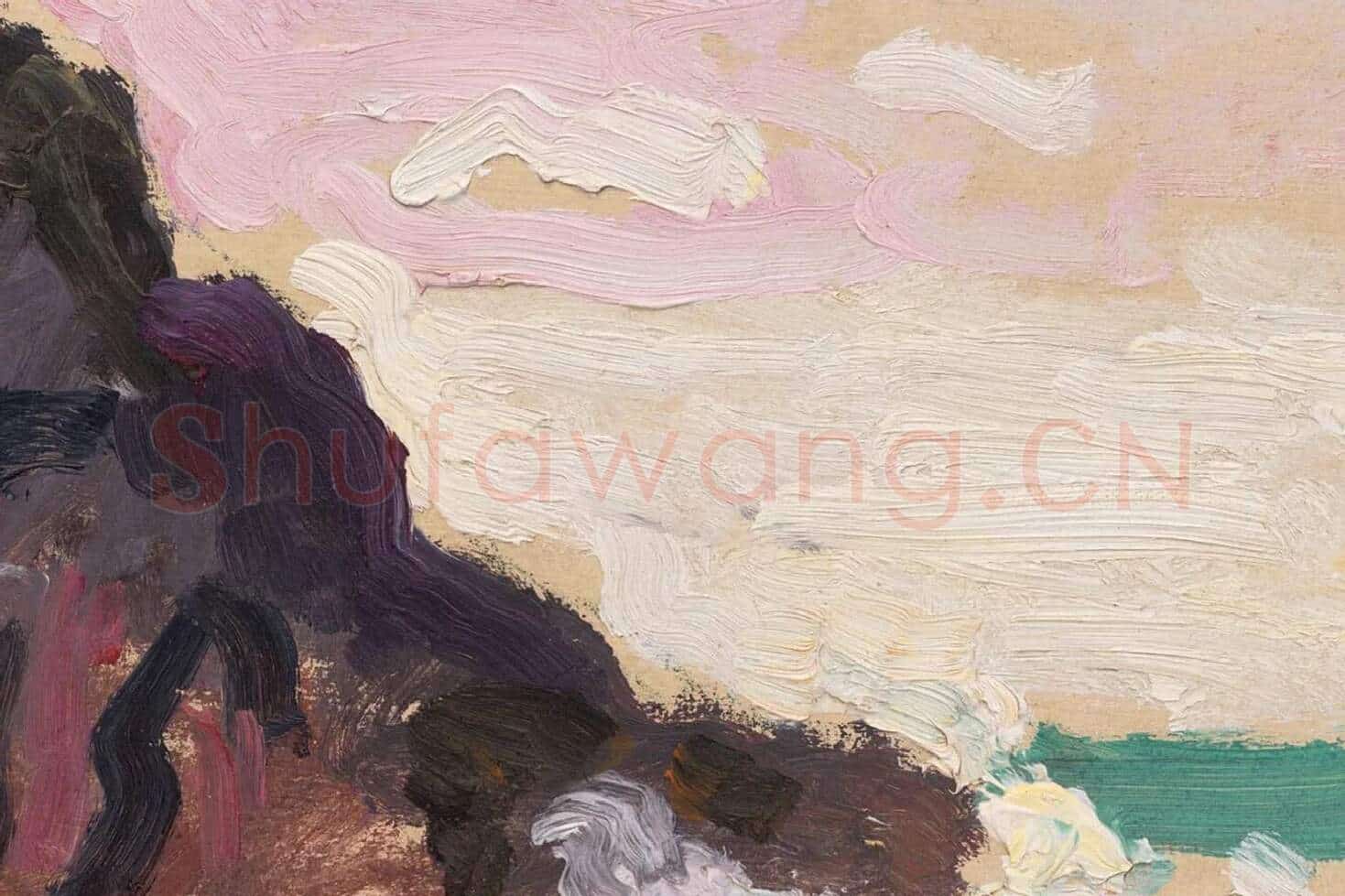 马蒂斯油画风景《海景》局部 (2)