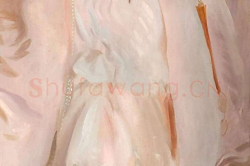 萨金特肖像画作品《卡尔·迈耶夫人和她的两个孩子》局部 (5)
