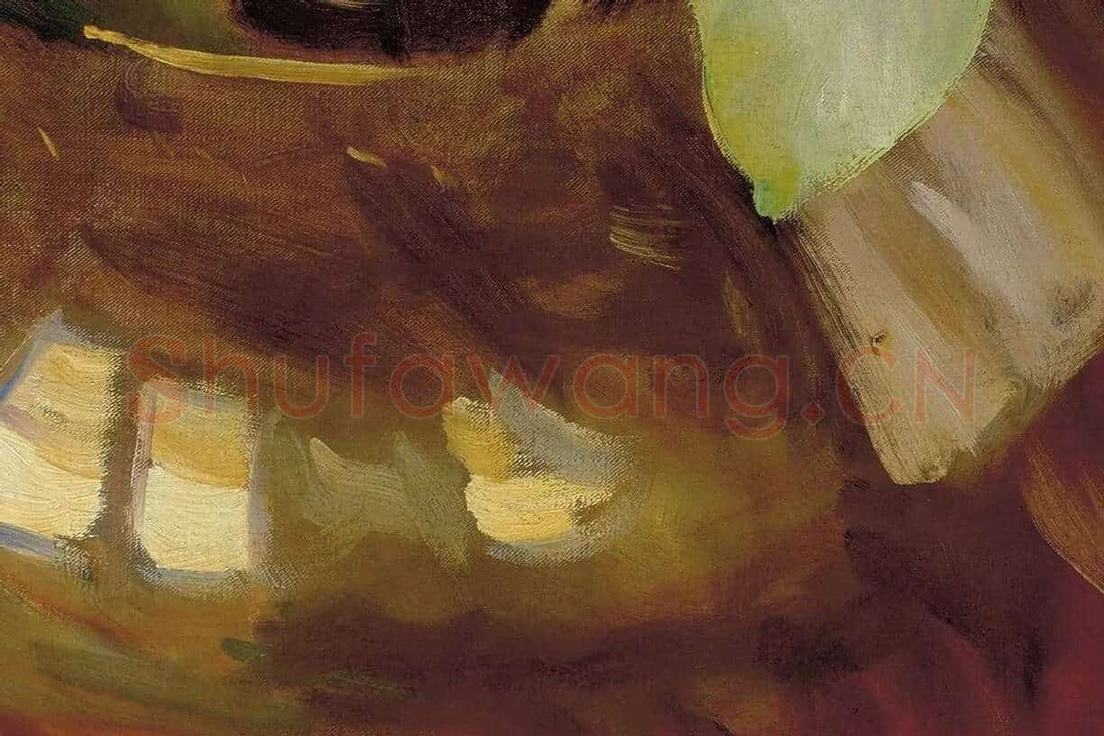 萨金特油画作品小女孩肖像《Helen Sears》局部 (5)