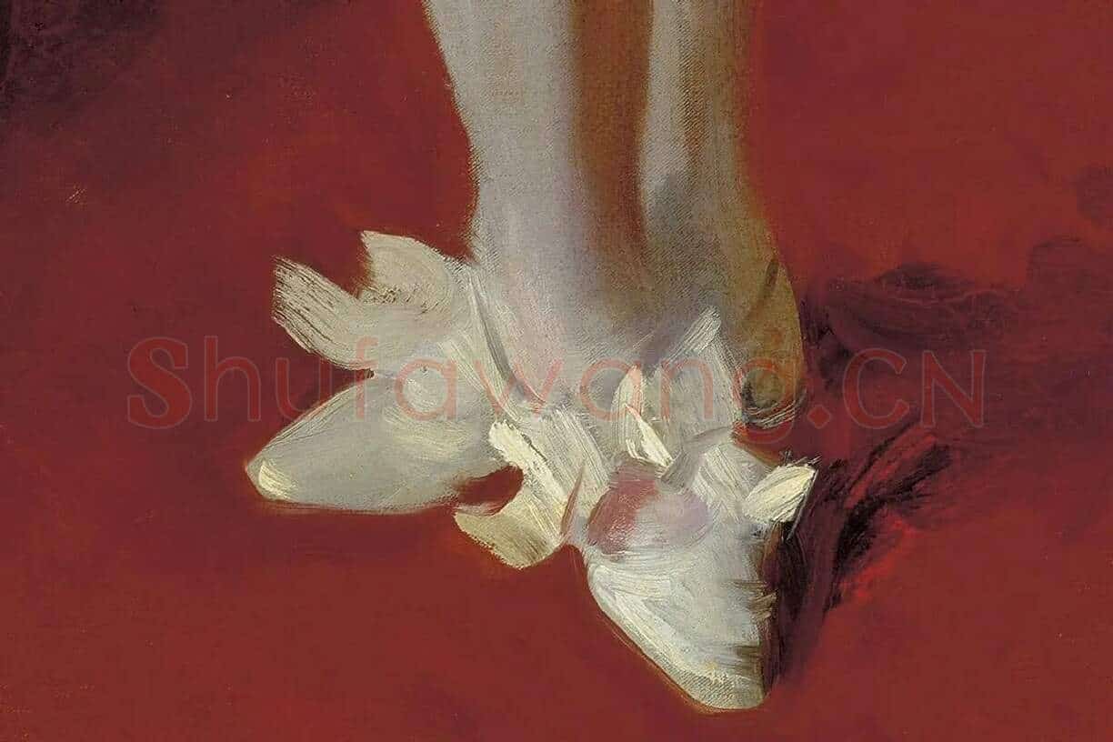 萨金特油画作品小女孩肖像《Helen Sears》局部 (7)