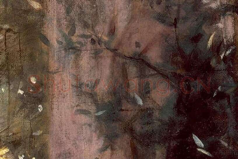 萨金特油画作品《卡普里女孩》局部 (4)