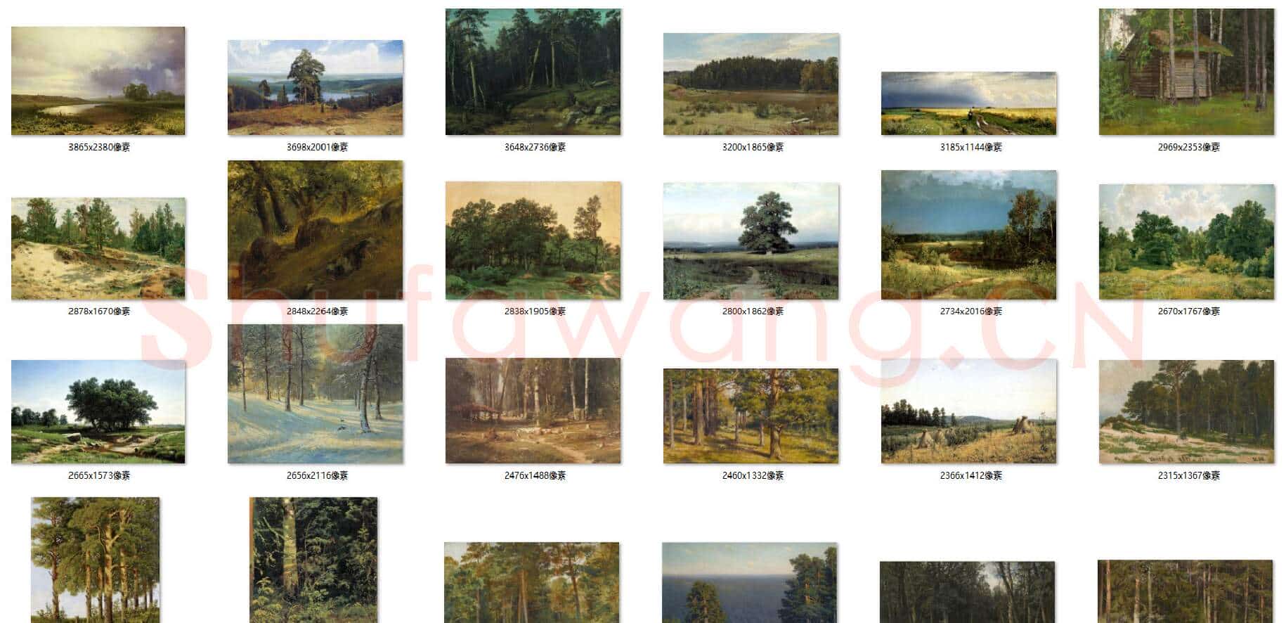 希施金油画风景作品集目录