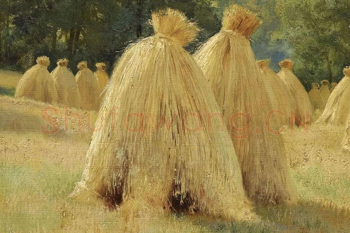 希施金油画农场风景画局部 (1)