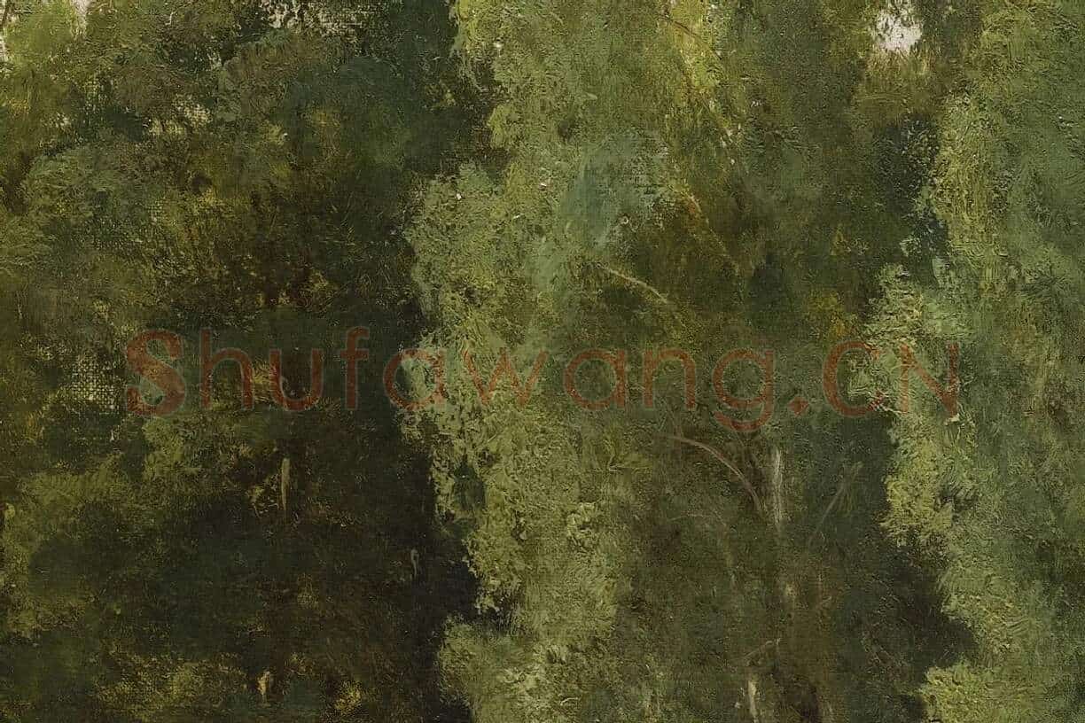 希施金油画农场风景画局部 (3)