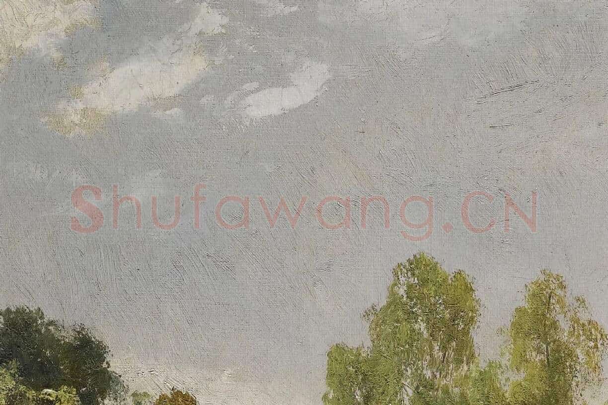 希施金油画农场风景画局部 (6)