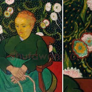 梵高油画《坐在椅子上的女人》肖像画