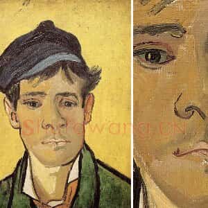 梵高作品《戴帽子的年轻男子肖像》