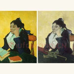 梵高油画人物《来自阿尔勒的女人》2幅