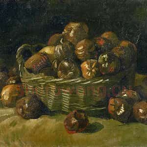 梵高油画静物《一篮苹果》