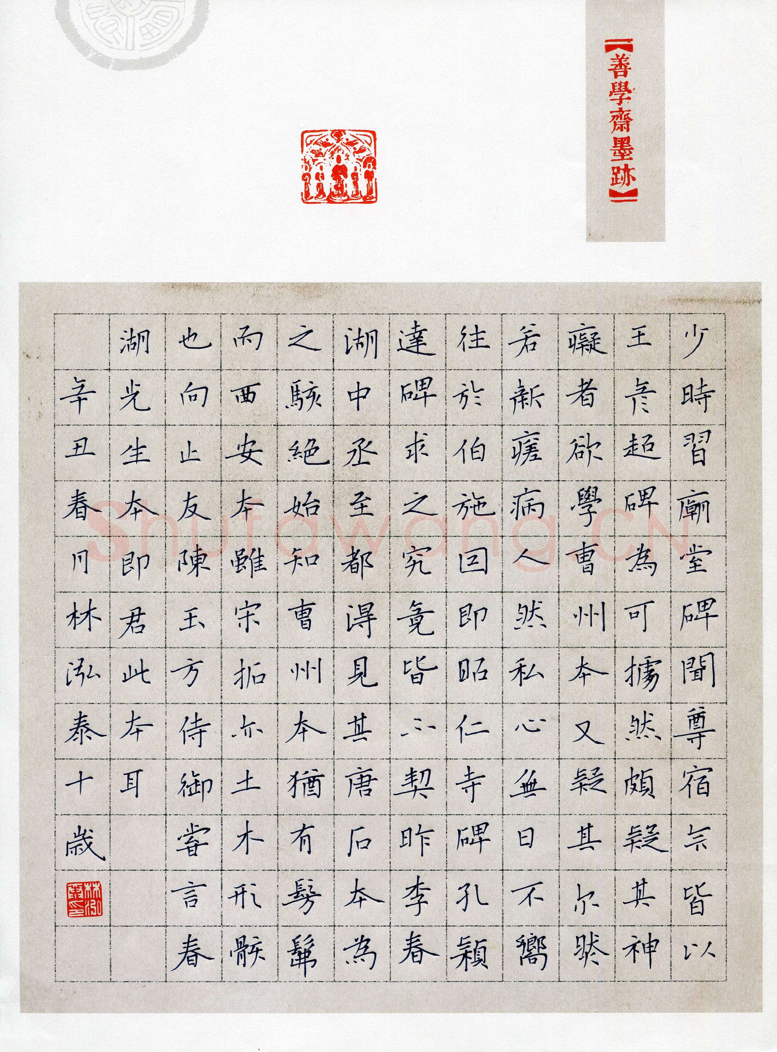 林泓泰(少儿组 10岁 特等奖)硬笔书法大赛获奖作品,林泓泰硬笔书法作品