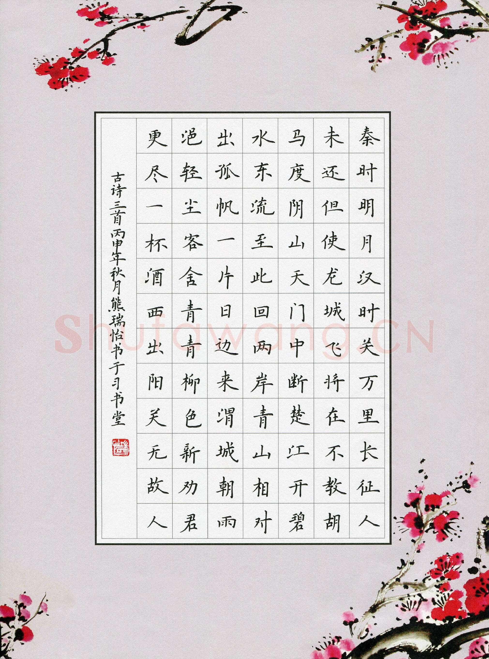 熊瑞怡(少儿组 13岁)硬笔书法大赛入围作品选登,熊瑞怡硬笔书法作品